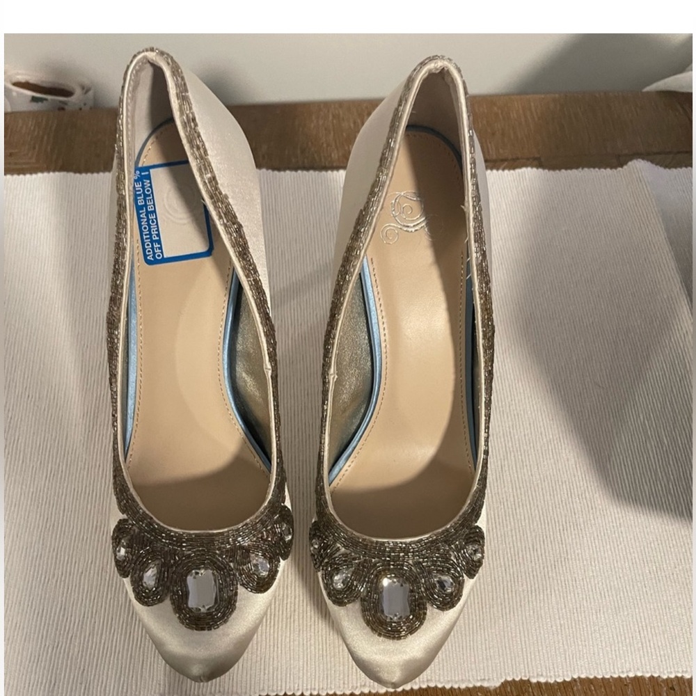 Disney Cream and Silver Embellished Heels